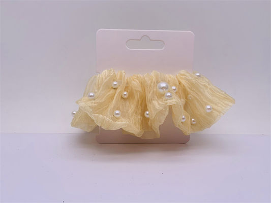 Acessórios de cabelo para crianças de poliéster Elastico multicolorido com pérola