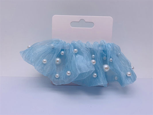 Acessórios de cabelo para crianças de poliéster Elastico multicolorido com pérola