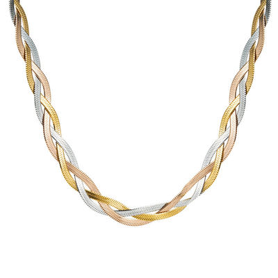 Dourado Damas Torcidas Colar de luxo Mulheres Estilo de Moda Multiscene
