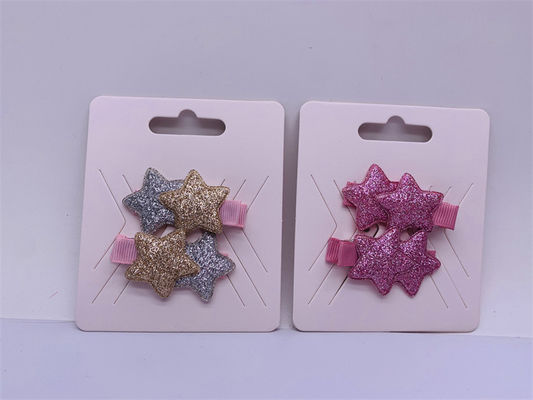 Clip prático de cabelo de estrelas brilhantes para crianças Poliéster brilhante 1 par