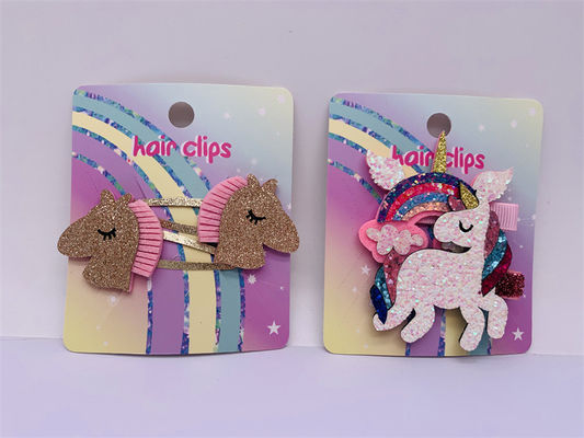 Unicórnio Acessórios de cabelo infantil Clips de jacaré Rainbow Cute Star