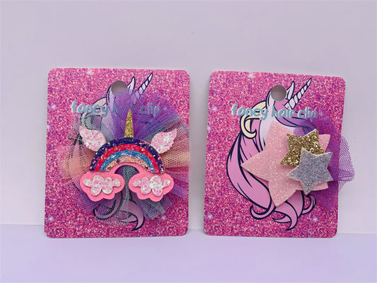 Unicórnio Acessórios de cabelo infantil Clips de jacaré Rainbow Cute Star