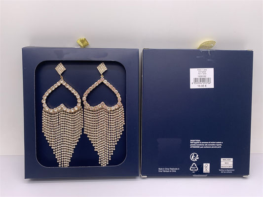 Brincos Reutilizáveis de Frange de Coração Prático, Multipurpose Brincos de Diamante Pave