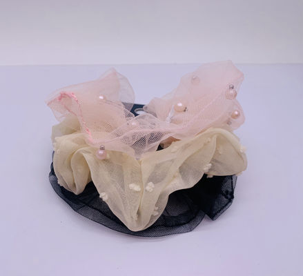 Meninas Acessórios de cabelo de tecido elástico Scrunchies com pérolas