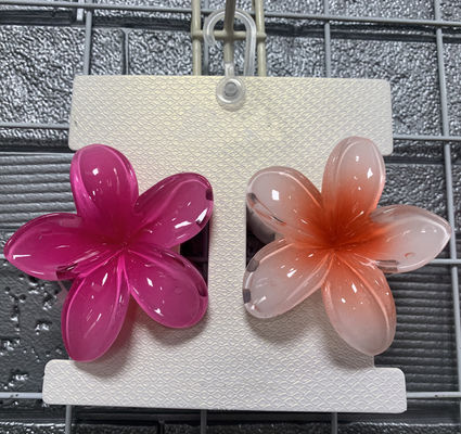 Acessórios de cabelo de plástico de flores pinça de garra multiuso durável