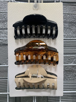 Acessórios para cabelos de plástico duráveis garras preto marrom cor