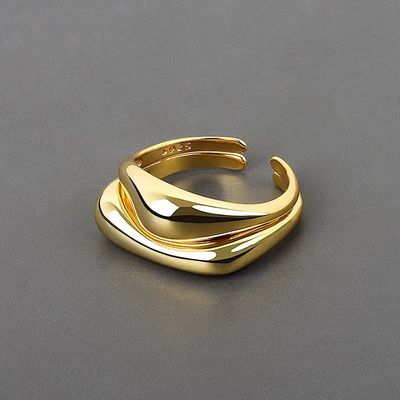 Anéis de ouro de festa de moda reutilizáveis, anel de ouro de luxo multifunção