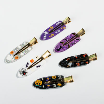 Barras de cabelo de Halloween multicolor, clips duráveis para adultos.