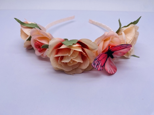 Banda de cabelo floral para casamento.