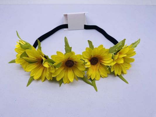Tecido de festa cabelo de flores acessórios de cabelo gravata leve todas as estações