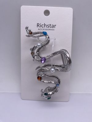 Garra de cabelo metálico reutilizável diariamente, grampos de mandíbula de metal multifunção