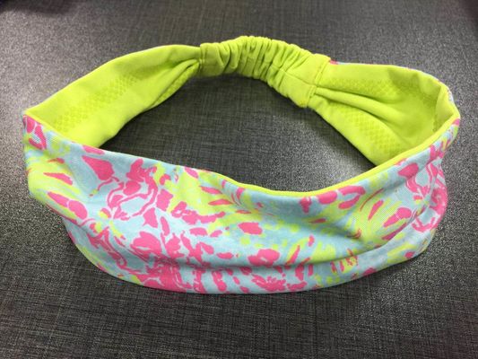 Faixa de cabeça de tecido portátil para ginástica Mulher, Multiscene Sweatbands para mulheres