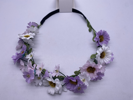 Práticas amarras de cabelo de flores de tecido multicolor