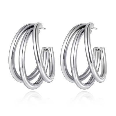 Brincos de moda de silvery hoop para as suas necessidades