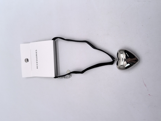 Love Shape Silver Pendant Necklace para crianças
