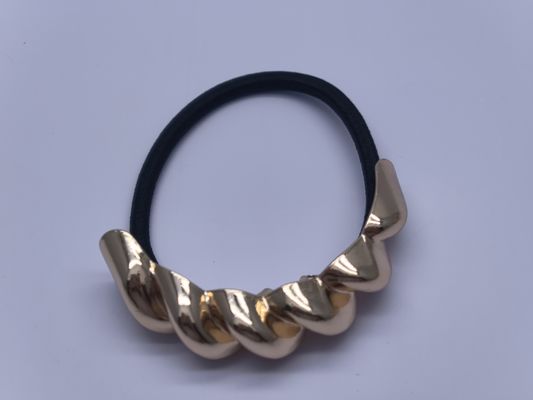 Cravos de metal pesado em forma de onda Acessórios de cabelo com acabamento polido