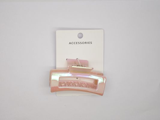 Grampos de mandíbula acrílicos rosa para cabelos em formas variadas para cabelos finos / cabelos grossos