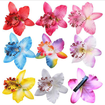 Vários clipes de cabelo de flores coloridos da moda