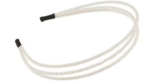Elegante faixa de cabelo de metal de pérola com vários desenhos para escolher