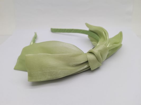 Faixa de cabelo de tecido verde grande para a sua coleção