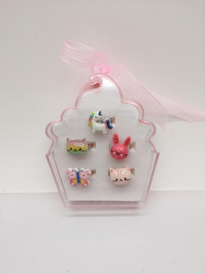 Anéis de animais para crianças com caixas personalizadas e embalagens delicadas