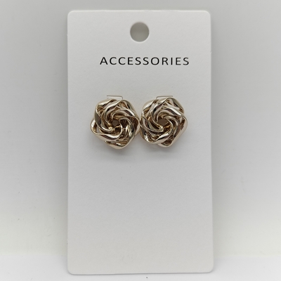 Brincos de flores de metal de moda de forma grande e única