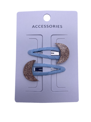 Sequin Moon Acessórios de cabelo infantil Pinhos de cabelo Tecido embalado