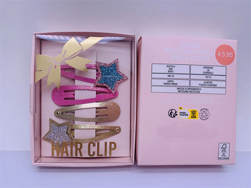 Multicolor Simples Kids Hair Clip, Shining Star Acessórios de cabelo para crianças