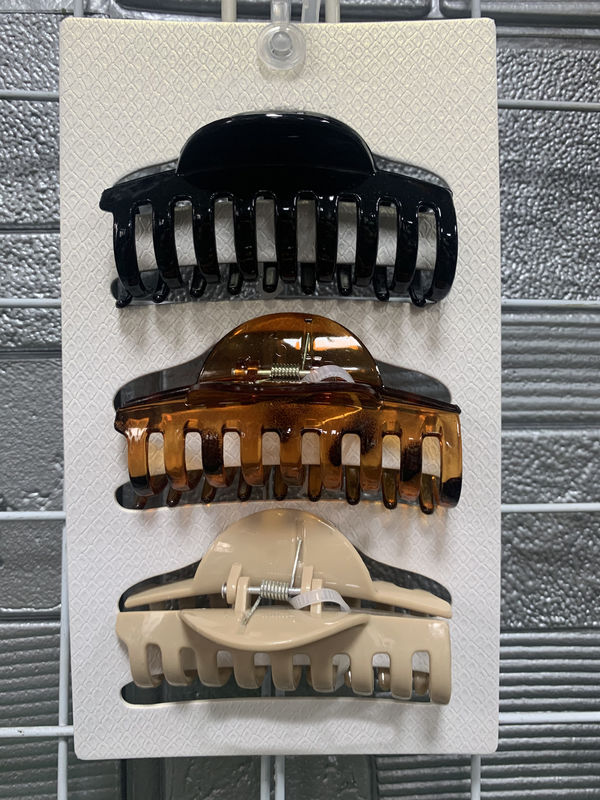 Acessórios para cabelos de plástico duráveis garras preto marrom cor