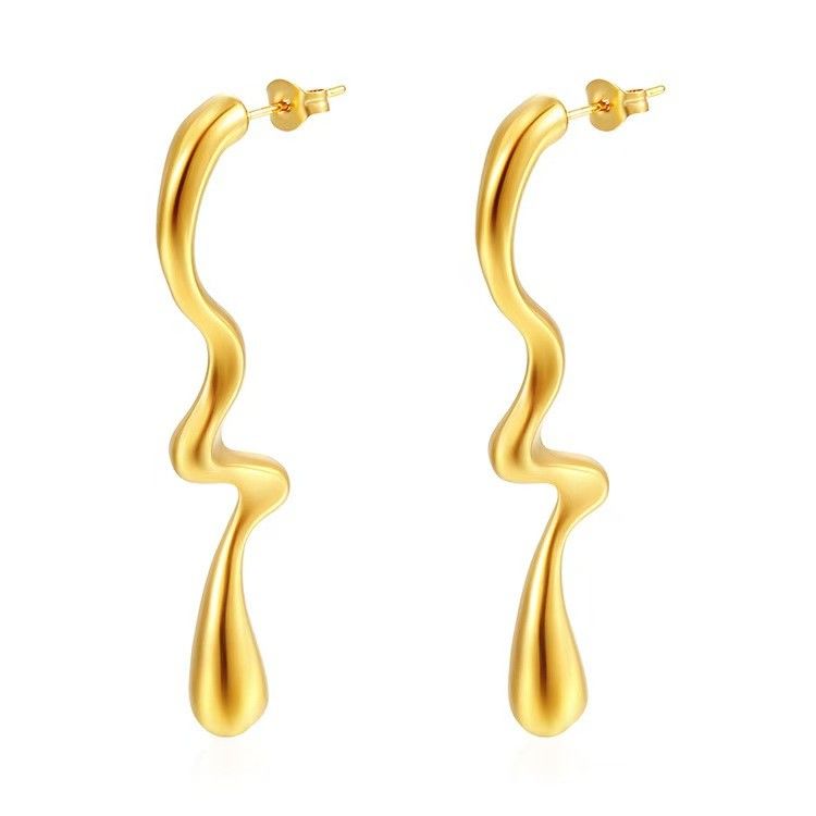 Brincos de ouro leve de estilo vintage para amantes de liga