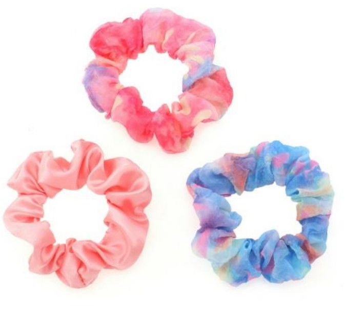Scrunchies coloridos para meninas personalizam desenhos e padrões para suas necessidades
