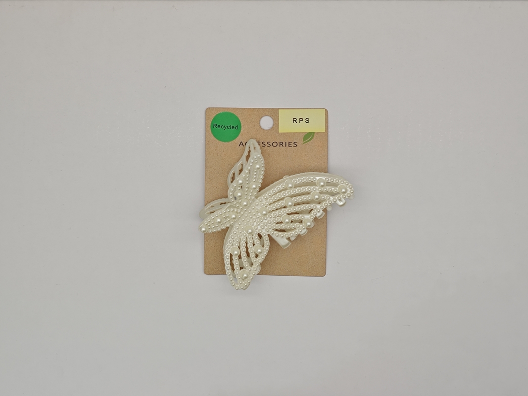 Acessórios de cabelo de borboleta de plástico reciclado leve Clip de garra de cabelo de plástico com vários estilos