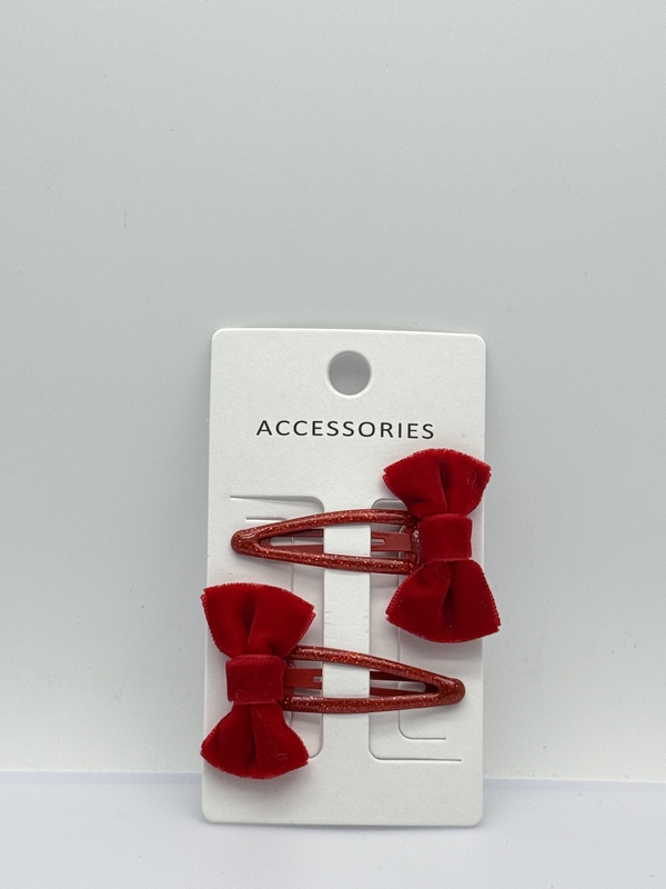 Atmosfera Natalina - 2 Pacotes de Laço de Cabelo Vermelho Tamanho Pequeno Perfeito para a Páscoa