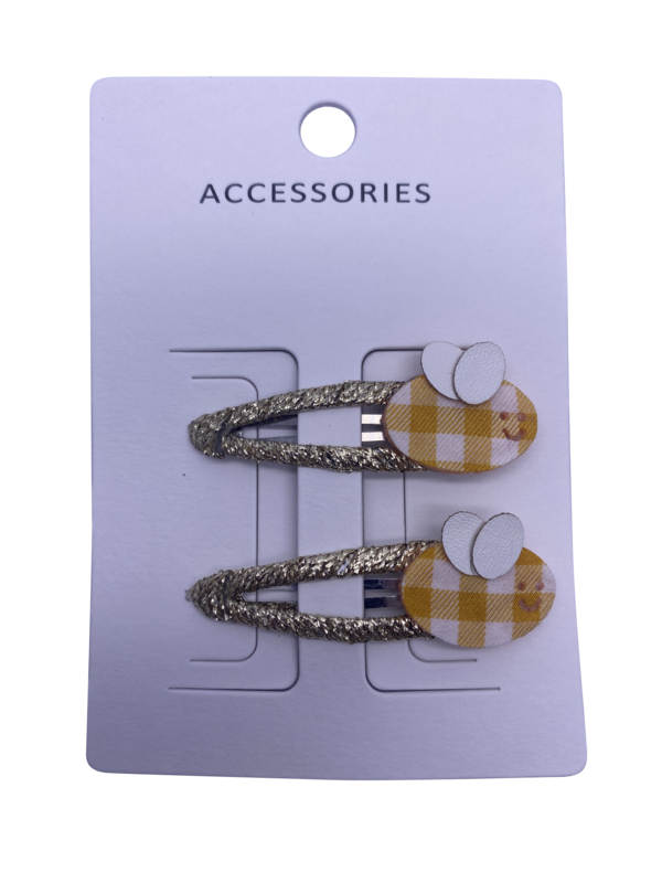 Presilhas de cabelo personalizadas para crianças com animais e flores, abelha amarela fofa para meninas pequenas