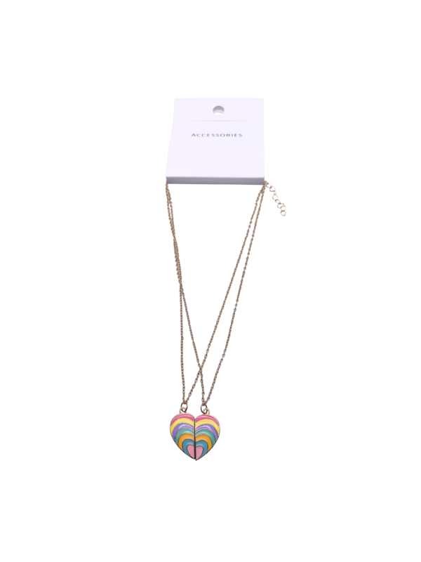 Colar Arco-Íris Infantil Criativo de Moda Colar de Borboleta de Esmalte Colorido Colar de Coração Colar de Amizade