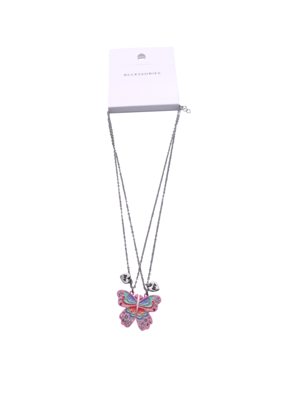Lindos Colares Magnéticos de Borboleta BFF para 2 Colar de Amizade de Borboleta Esmaltada para Adolescentes Meninas Mulheres Melhor Amiga Presente de Aniversário