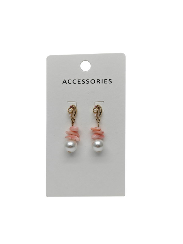 Brincos de pedra natural de pérolas para meninas